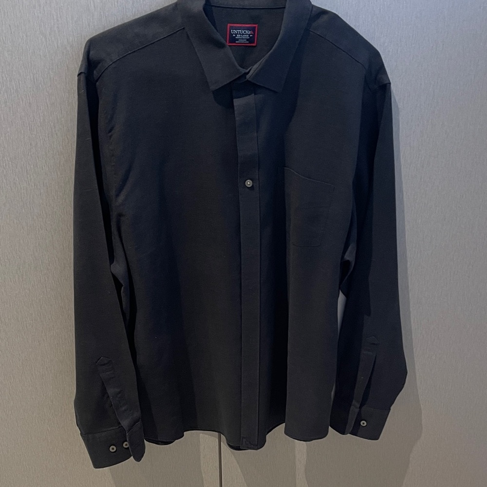 UNTUCKit Black Men's Long-Sleeve Button Shirt